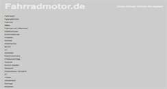 Desktop Screenshot of fahrradmotor.de